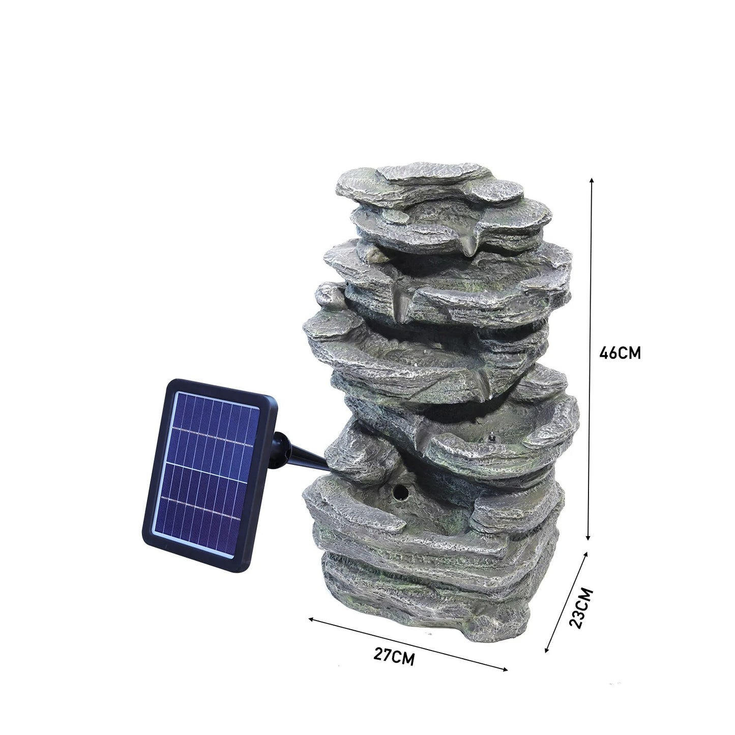 SolarCascade™ – LED-Powered Tranquil Stream – Outdoor Rock Fountain